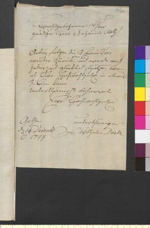 Brief von Doell, Friedrich Wilhelm Eugen an Goethe, Johann Wolfgang von