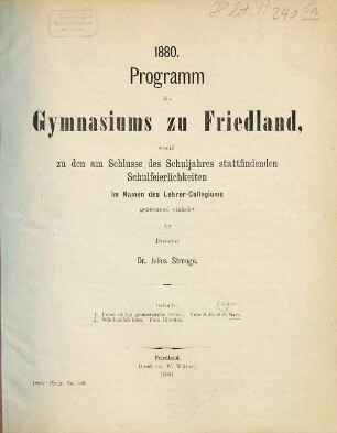 Ueber einige geometrische Oerter