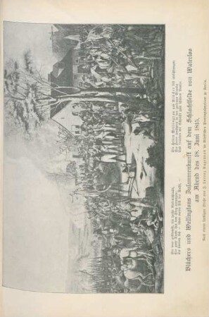 Blüchers und Wellingtons Zusammenkunft auf dem Schlachtfelde von Waterloo ...