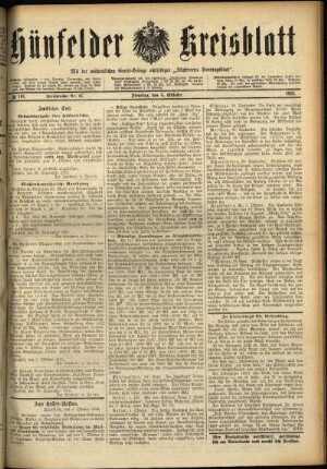 Ausgabe vom Dienstag, den 05. Oktober 1915.
