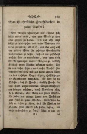 Was ist christliche Fruchtbarkeit in guten Werken?