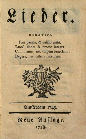 Lieder, Fabeln und Romanzen