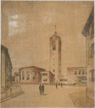 Billing, Hermann; Rheinfelden (Baden-Württemberg); Ev. Kirche - Perspektivische Ansicht