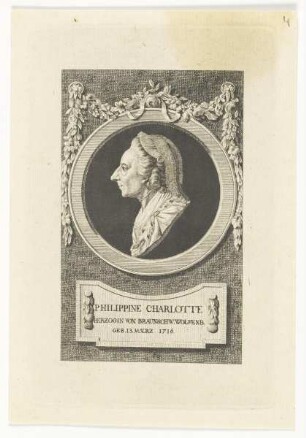 Bildnis der Philippine Charlotte Herzogin von Braunschw. Wolfenbüttel