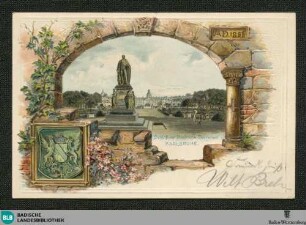 Schloß mit Friedrichs-Denkmal Karlsruhe