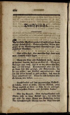 Denksprüche.