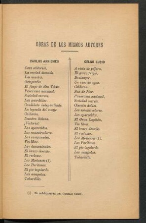 Obras de los mismos autores