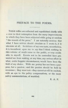 Preface to the poems