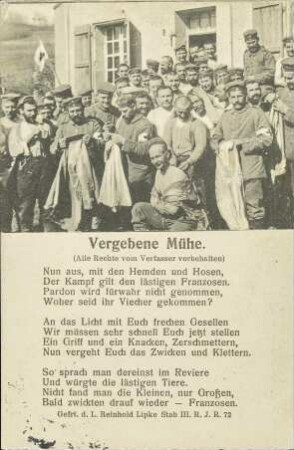 Vergebene Mühe.