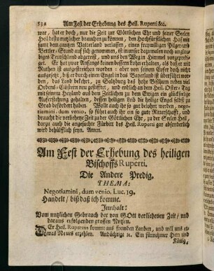 532-541, Am Fest der Erhebung des heiligen Bischoffs Ruperti. Die Andere Predig