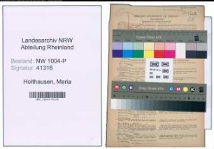 Entnazifizierung Maria Holthausen , geb. 25.12.1896 ()