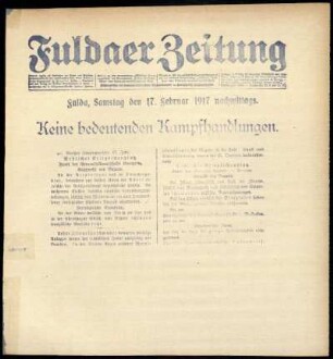 Ausgabe vom Samstag, den 17. Februar 1917.