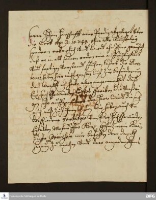 Brief von Clara Anastasia von Schmitberg an August Hermann Francke.