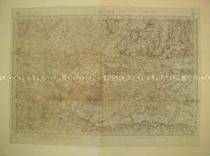 Französische Militärkarte des Gebietes um Libourne