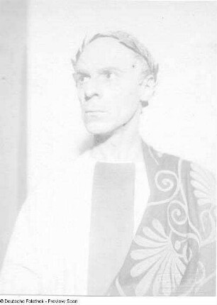 Luis Rainer in der Titelrolle zu "Julius Cäsar" von William Shakespeare. Dresden: Schauspielhaus, 17.02.1930