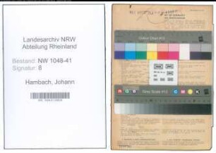 Entnazifizierung Johann Hambach , geb. 26.12.1900 (Polizist)