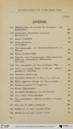 Diverse (Nr. 517-555)