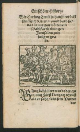 Wie Hertzog Ernst zuhauff fordert fünfftzig Ritter ...