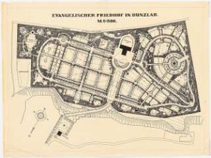 Friedhof, Bunzlau: Lageplan 1:500