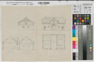 Brunskappel (?) (Olsberg) Stall Grundriß, Ansichten, Schnitte 2.H. 19.Jh. ca 1 : 100 32 x 40,5 Zeichnung Gutsarchiv Wildenberg, Dep. III E Nr. 5c