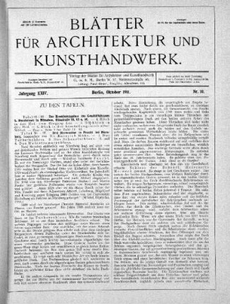 No. 10, Oktober 1911