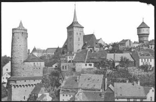 Bautzen. Alte Wasserkunst und Michaeliskirche