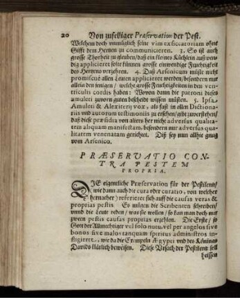 Praeservatio Contra Pestem Propria