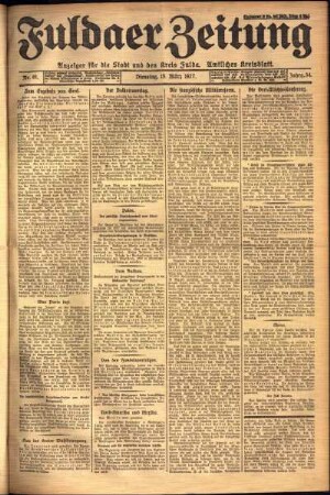 Ausgabe vom Dienstag, den 15. März 1927.