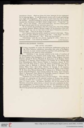 Photo-Secession Notes [unsigned text]