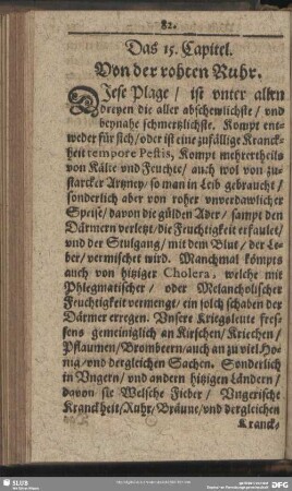 Das 15. Capitel. Von der rohten Ruhr