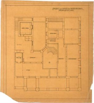 Billing, Hermann; Karlsruhe, Friedrichsplatz 12; Badische Bank, Umbau - Grundriss EG