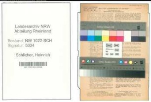 Entnazifizierung Heinrich Schlicher , geb. 22.08.1914 (Finanzangestellter)
