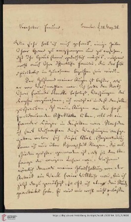 Korrespondenz August Tholuck / Carl Ullmann: Brief von August Tholuck an Carl Ullmann