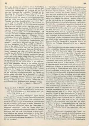 57-61 [Rezension] Barth, Karl, Die Lehre vom Worte Gottes, Prolegomena zur christlichen Dogmatik