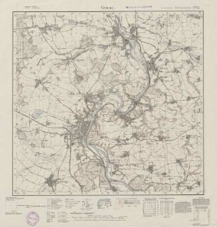 4742 Grimma, Meßtischblatt (4cm - Karte)