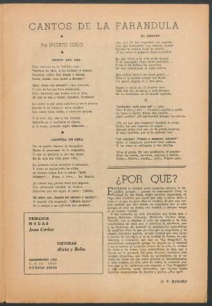 Cantos de la farándula