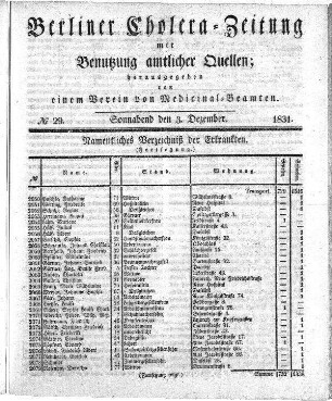 No. 29, 3. Dezember 1831