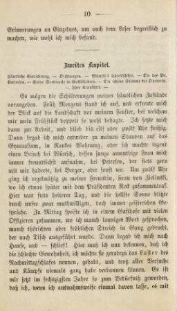 Zweites Kapitel. - Häusliche Einrichtung. - ...