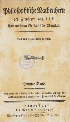 Zweiter Band: [...]