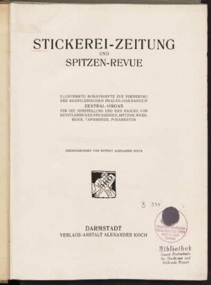 12: Stickerei-Zeitung und Spitzen-Revue
