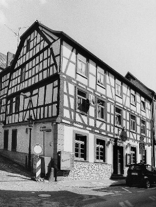 Wohnhaus, Fachwerk; Gelnhausen, Lambertusgasse 2a