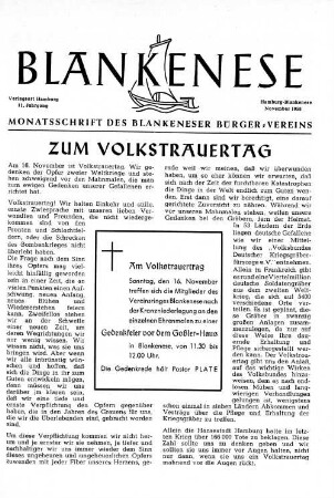 Zum Volkstrauertag