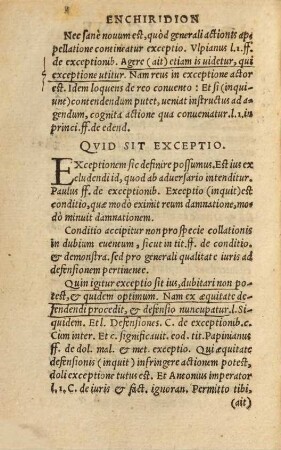 Enchiridion exceptionum forensium : quaedam item Progymnasmata ...