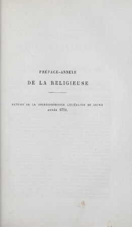 Préface-annexe de la Religieuse