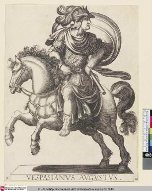 VESPASIANVS AVGVSTVS [Vespasian zu Pferde; Emperor Verspasian on Horseback]