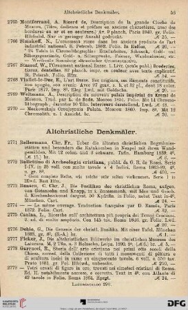 Altchristliche Denkmäler (Nr. 2771 - 2791)