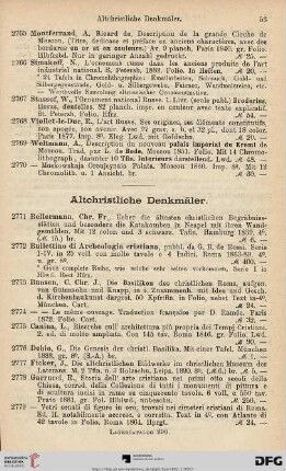 Altchristliche Denkmäler (Nr. 2771 - 2791)