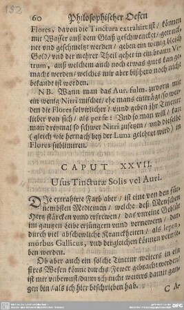 CAPUT XXVII. De Tincturae Solis vel Auri.