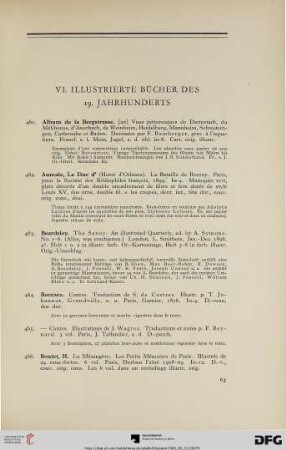 VI. Illustrierte Bücher des 19. Jahrhunderts (Nr. 461-518)
