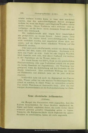 Neue electrische Actinometer